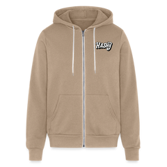 Unisex Full Zip Hoodie - tan