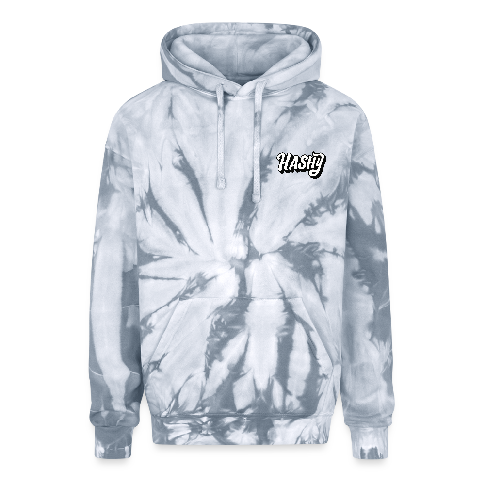 Adult Tie Dye Hoodie - spider silver