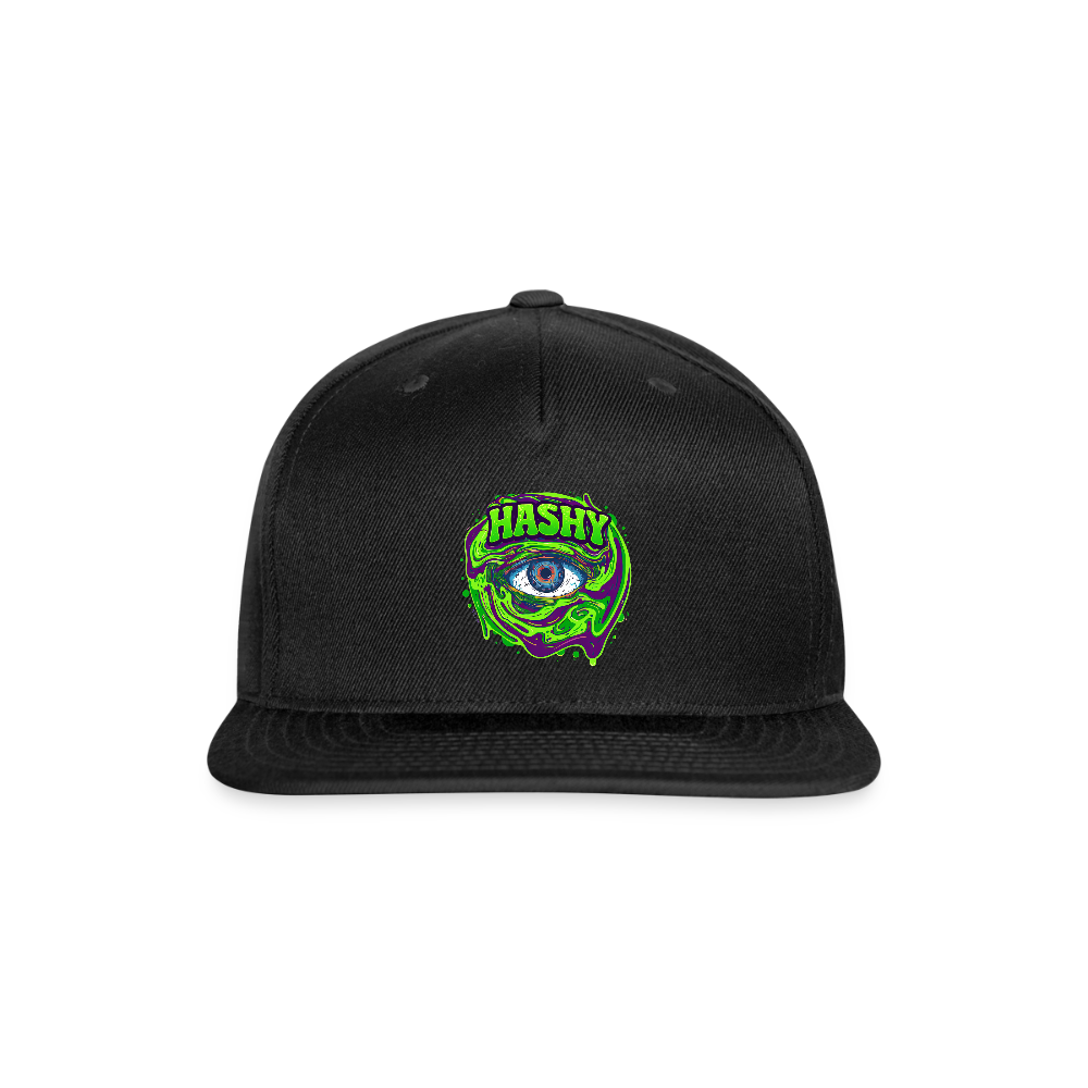 Snapback Baseball Cap - black